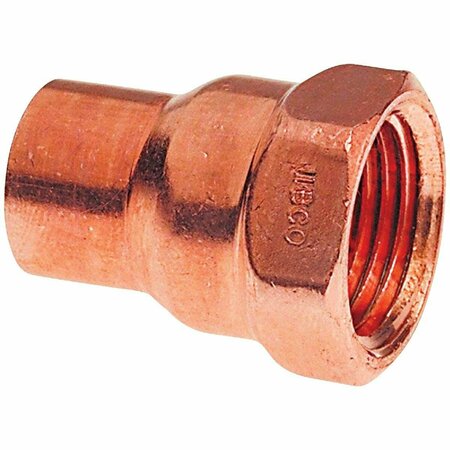 NIBCO 3/8 In. x 1/2 In. Female Copper Adapter W01010C